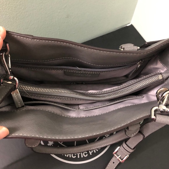 Michael Kors Grey Satchel Crossbody Bag - Picture 6 of 10